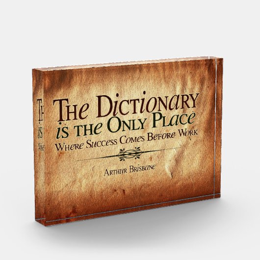 Success Comes Before Work Photo Block (Links)