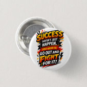 Success Fighter Quote Button (Vorne & Hinten)