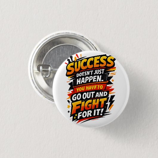 Success Fighter Quote Button (Vorne & Hinten)