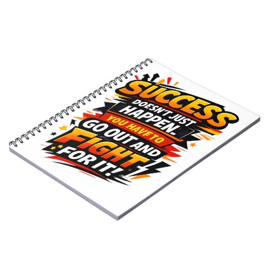 Success Fighter Quote Notizblock (Linke Seite)
