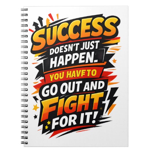 Success Fighter Quote Notizblock (Vorderseite)