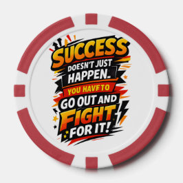 Success Fighter Quote Pokerchips