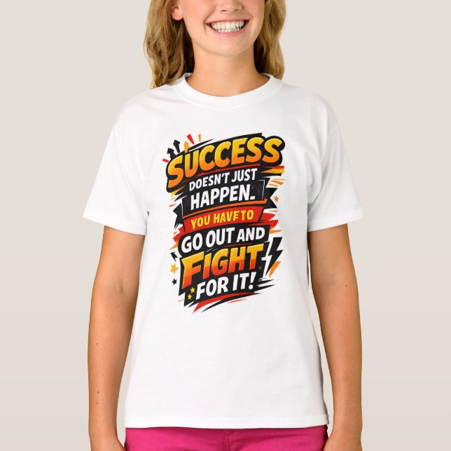 Success Fighter Quote T-Shirt (Vorderseite)