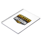 Success Gold Typography on Black Notizblock (Linke Seite)