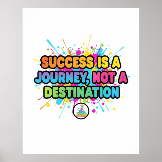 Success Is a Journey Motivational Quote Design Poster (Vorne)