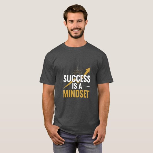 Success Is a Mindset – Motivational Quote T-Shirt (Vorne ganz)