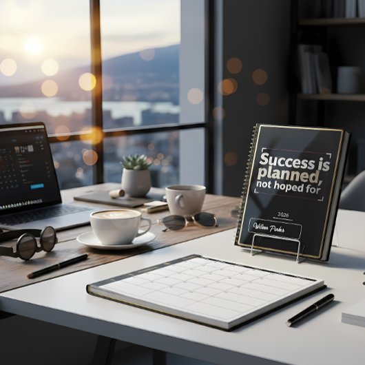 Success Is Planned, Not Hoped For” | Black & Gold Planer