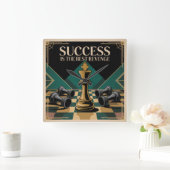 Success Is The Best Revenge Quadratische Wanduhr (Zuhause)