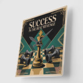 Success Is The Best Revenge Quadratische Wanduhr (Winkel)