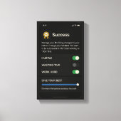 Success Settings: Optimize Your Life Leinwanddruck (Vorderseite)