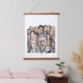 Succession - Collage Wandteppich Mit Holzrahmen (Schlafzimmer)