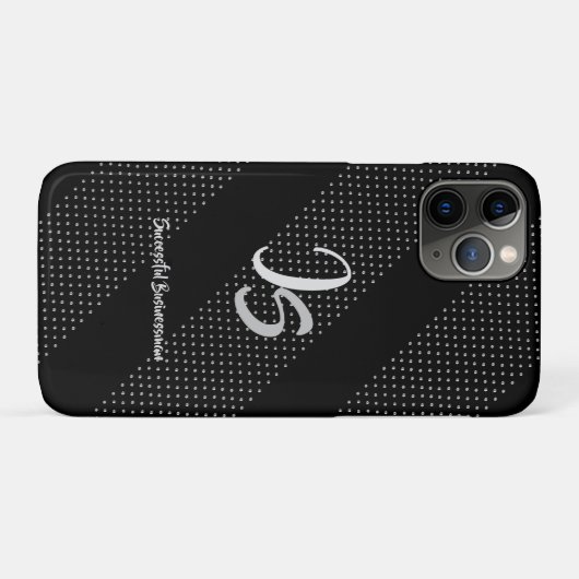 "Successman" Persönliches Silver Monogramm Case-Mate iPhone Hülle (Rückseite (Horizontal))