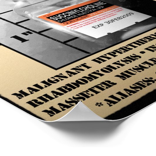 Succinylcholin am meisten Gewollt Poster (Ecke)