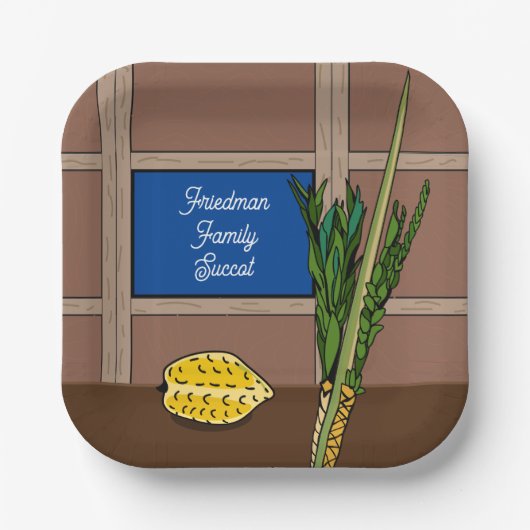 Succot Personalisiert Paper Teller (Vorderseite)