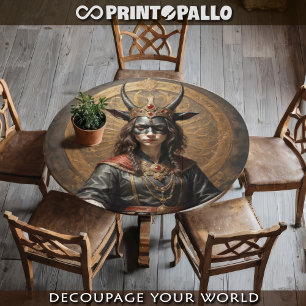 Succubus auf Thron - Gothic-Horror-Serie Seidenpapier