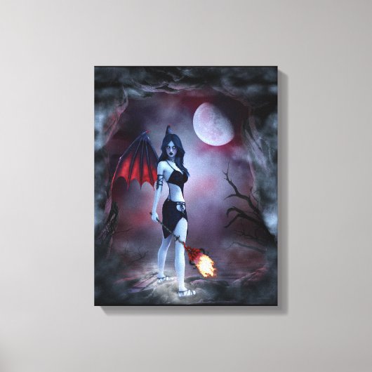 Succubus-Fantasie Leinwanddruck (Vorderseite)