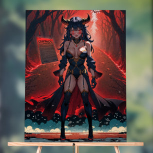 Succubus Kontakt am Kreuzweg: Anime Lilin Dämon Acrylschild