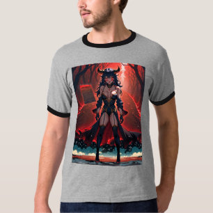 Succubus Kontakt am Kreuzweg: Anime Lilin Dämon T-Shirt