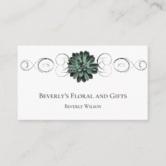 Succulare floral shop Business Card Visitenkarte (Vorderseite)