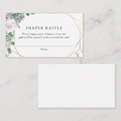 Succulare Gold Frame Diaper Raffle Enclosure Card Begleitkarte (Vorne/Hinten)