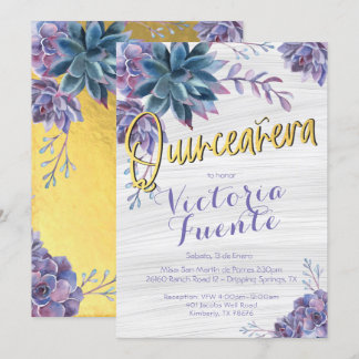 Succulare Golden Foil Einladung
