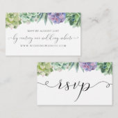 Succulare Wedding RSVP Online Card Begleitkarte (Vorne/Hinten)