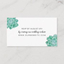 Succulare Wedding RSVP Online-Website-Karten Begleitkarte