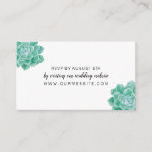 Succulare Wedding RSVP Online-Website-Karten Begleitkarte (Vorderseite)