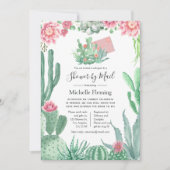 Succuläres Baby oder Brautparty per Post Einladung (Vorderseite)