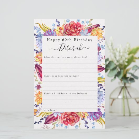 Succulate Birthday Share a Memory Card (Stehend Vorderseite)