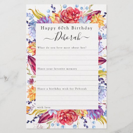 Succulate Birthday Share a Memory Card (Vorderseite)