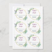 Succuled Brautparty Gift Tag Einladung (Vorderseite)