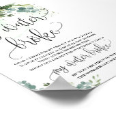 Succuled Mein Wasser hat das Tafelzeichen gebroche Poster (Ecke)