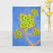 Succulent 1 karte (Gelbe Blume)