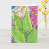 Succulent 3 karte (Gelbe Blume)