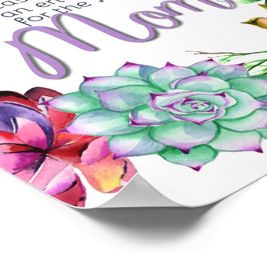 Succulent Address a Envelope Sign | Babydusche Poster (Ecke)