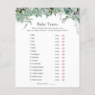 Succulent and Eucalyptus Baby Tracks Duschenspiel
