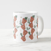 Succulent and Fern Terracotta Jumbo-Tasse (Vorderseite Rechts)