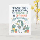 Succulent and Plant Lover Happy Birthday Karte (Gelbe Blume)