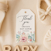 Succulent Baby Dusche Vielen Dank | Blumenkaktus Geschenkanhänger