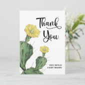 Succulent Baby Dusche Vielen Dank Dankeskarte (Stehend Vorderseite)