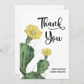 Succulent Baby Dusche Vielen Dank Dankeskarte (Vorne/Hinten)