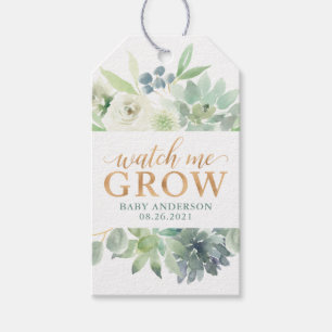 Succulent Baby Shower Watch Me Groove Favor Tag Geschenkanhänger