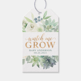 Succulent Baby Shower Watch me me Grove Gevor Tag Geschenkanhänger