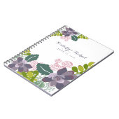 Succulent Bouquet II Floral Wedding Gästebuch Notizblock (Linke Seite)