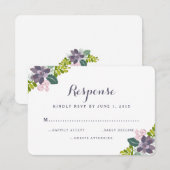 Succulent Bouquet II Floral Wedding Response Card RSVP Karte (Vorne/Hinten)