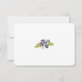 Succulent Bouquet II Floral Wedding RSVP Response (Rückseite)