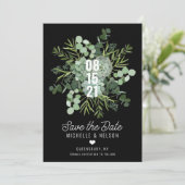 Succulent Bouquet Wedding Save the Date Einladung (Stehend Vorderseite)