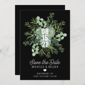 Succulent Bouquet Wedding Save the Date Einladung (Vorne/Hinten)
