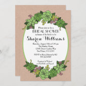 Succulent Bridal Polterabend Einladung (Vorne/Hinten)